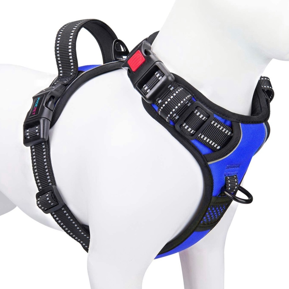 PHOEPET Size XL No Pull Dog Harness Reflective Adjustable Vest Training Handle